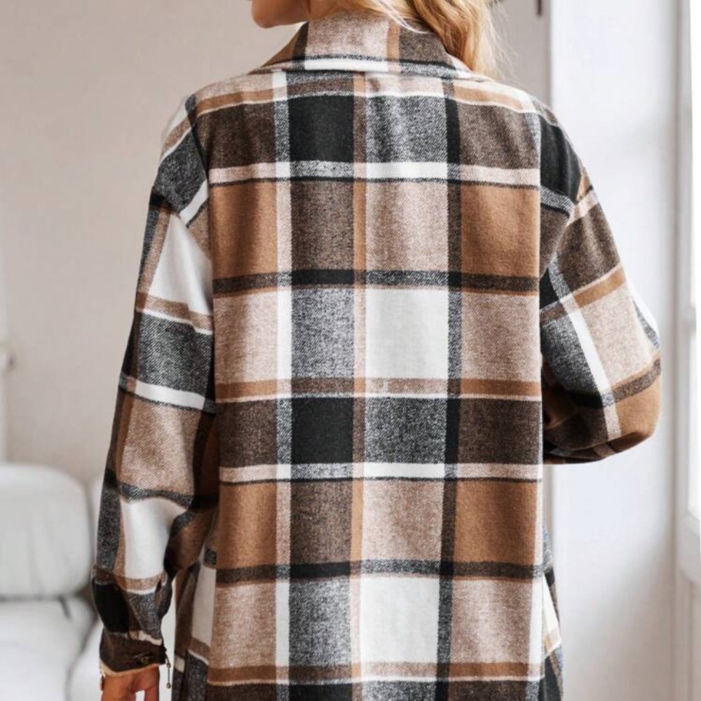 New plaid button down flannel jacket - Picture 5 of 6